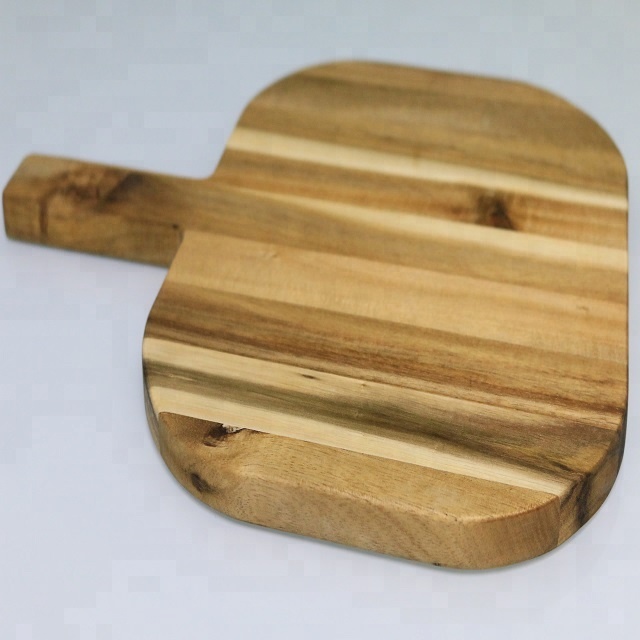 Acacia wood chopping board with handle side Vietnam